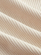 Corduroy Mini Skirt with Side Split and Gold Clasp Detail