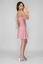 Sheer Mesh Bolero Mini Dress