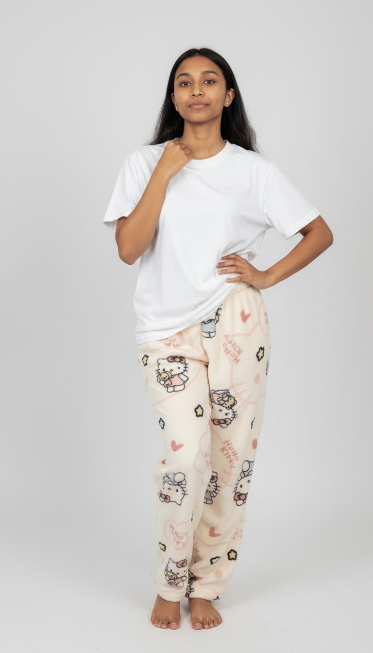 Hello Kitty Ultra-Fluffy Fleece Pajama Pants