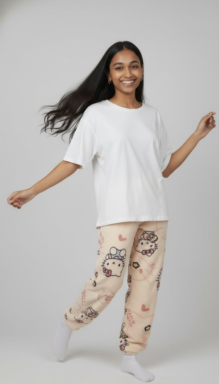 Hello Kitty Ultra-Fluffy Fleece Pajama Pants