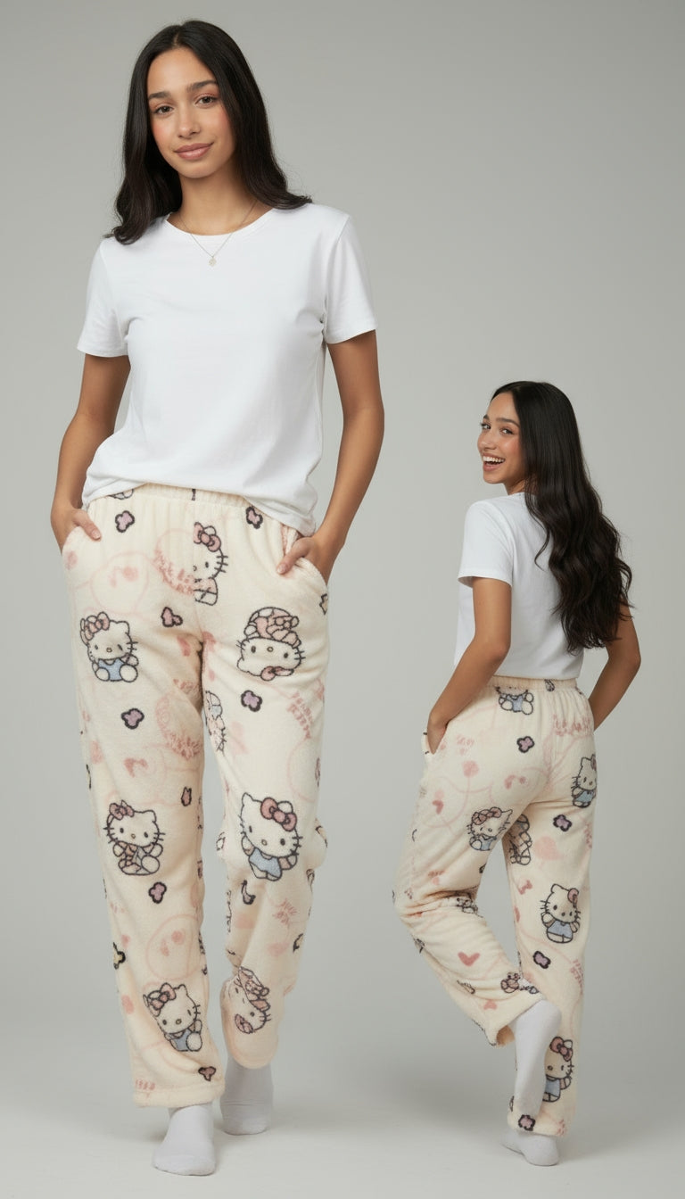 Hello Kitty Ultra-Fluffy Fleece Pajama Pants
