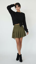 Flared Chiffon High-Waist Skirt