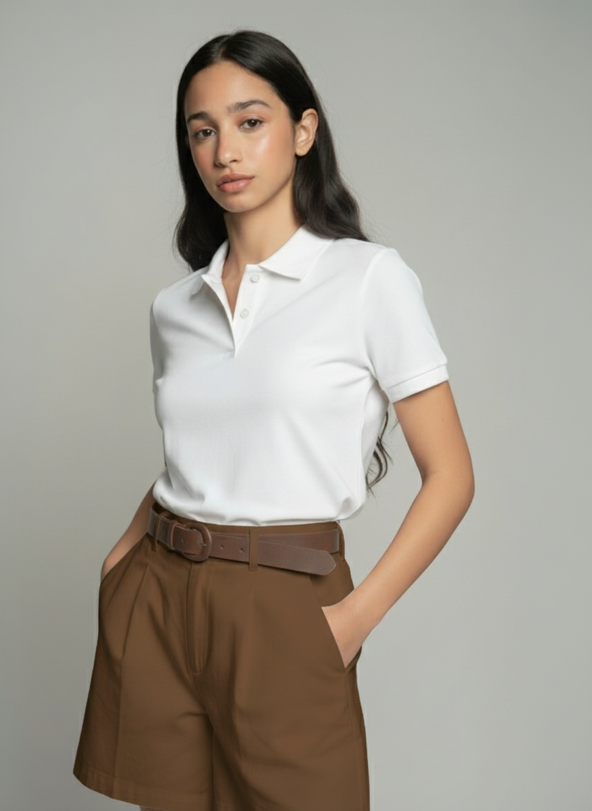 Pleated High-Waist Tailored Shorts (without belt)